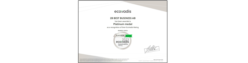 ecovadis rating - 2B Best Business